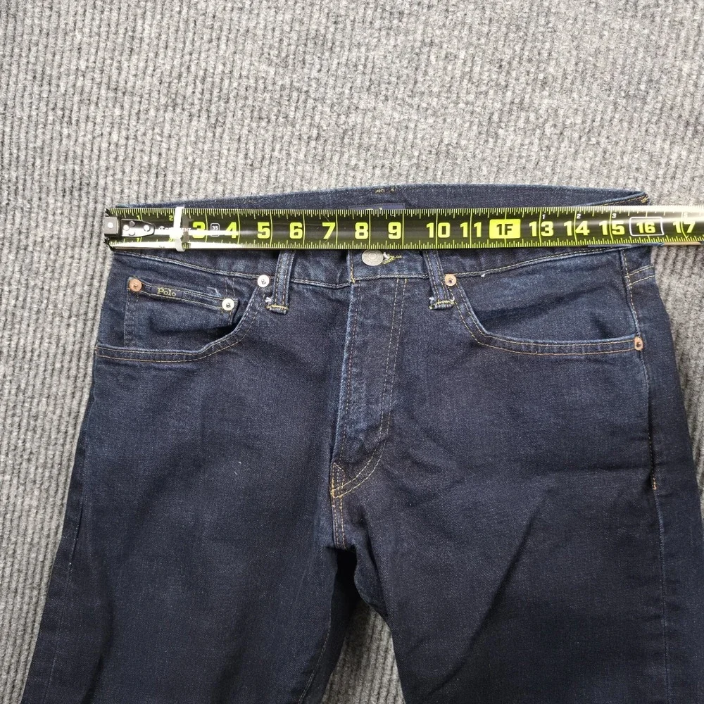 Polo Ralph Lauren Varick Slim Straight Jeans Mens 32x30 Dark Wash Stretch Casual